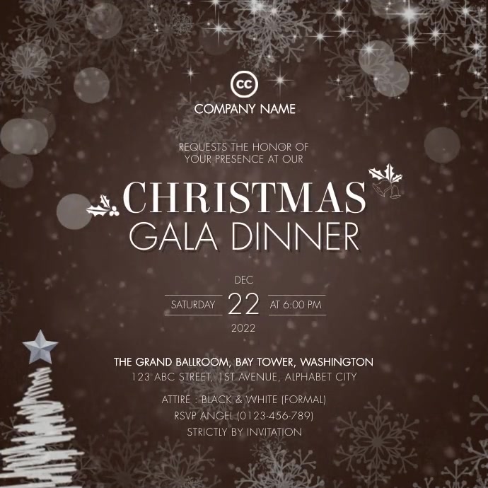 Christmas Gala Invitation Template  PosterMyWall