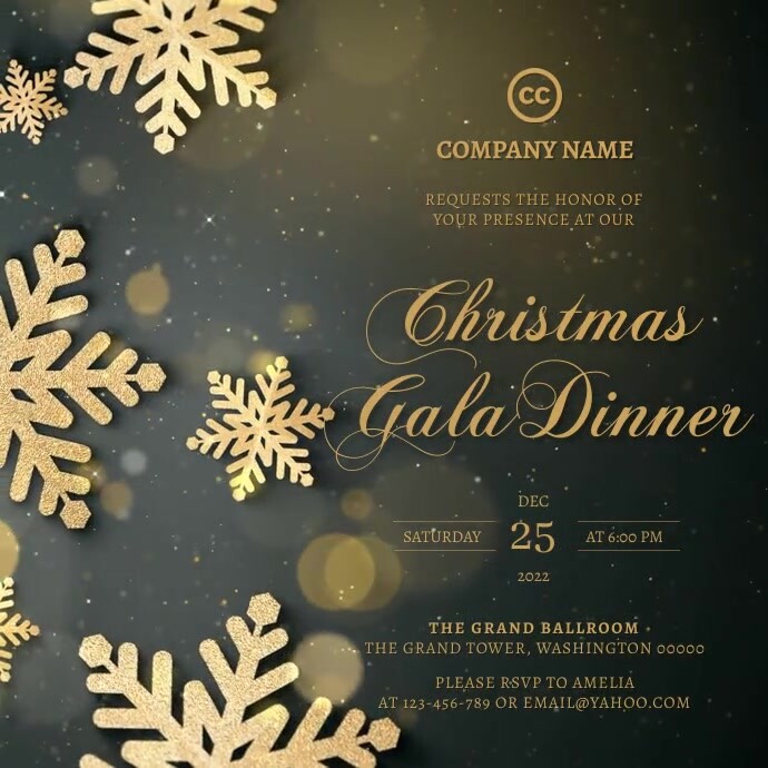 Copy of Christmas Gala Invitation Template  PosterMyWall
