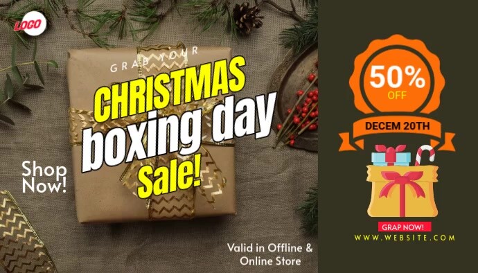 Christmas gift box Blog Header Template | PosterMyWall