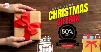Christmas gift box Facebook Event Cover Okładka wydarzenia na Facebooku template