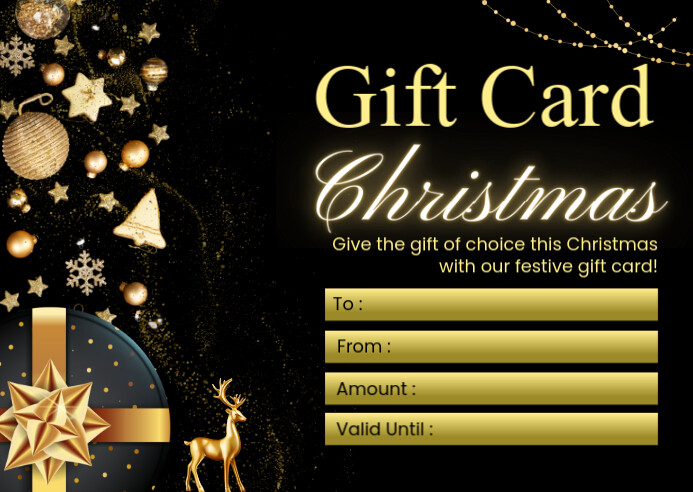 Christmas Gift Card Template | PosterMyWall