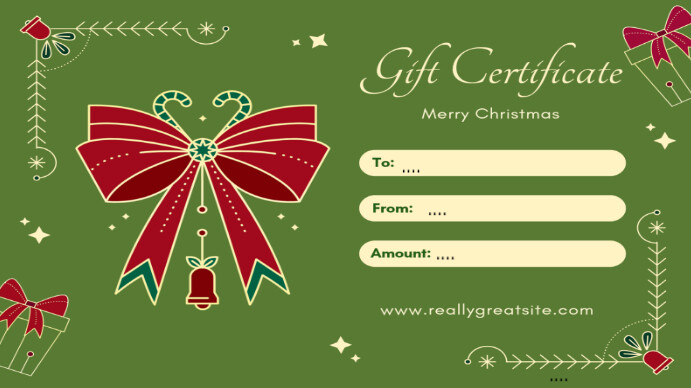 Christmas gift card YouTube Thumbnail template