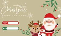 Christmas Gift Card Tag template