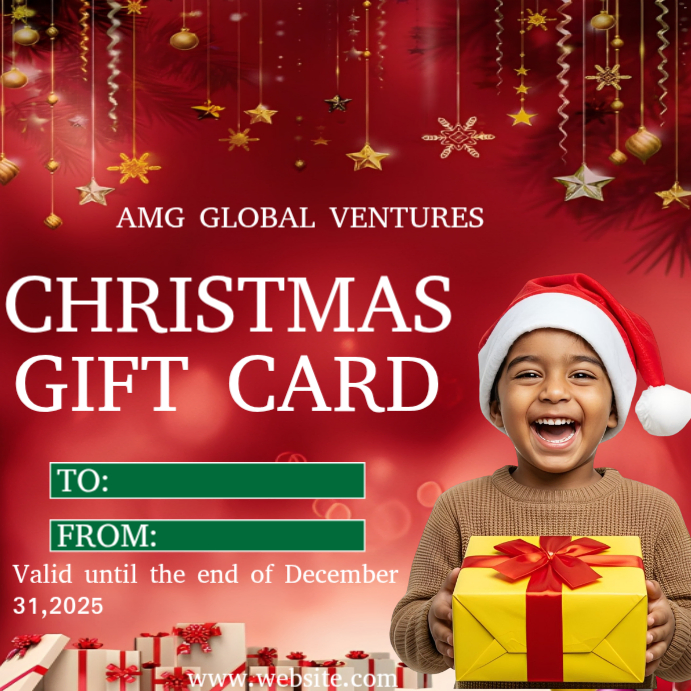 Christmas gift card flyer Template | PosterMyWall