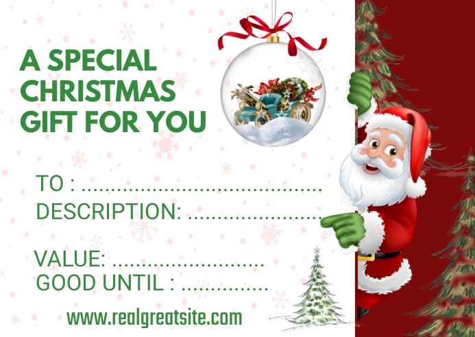 Christmas gift card template | PosterMyWall christmas-gift-card-template-postermywall