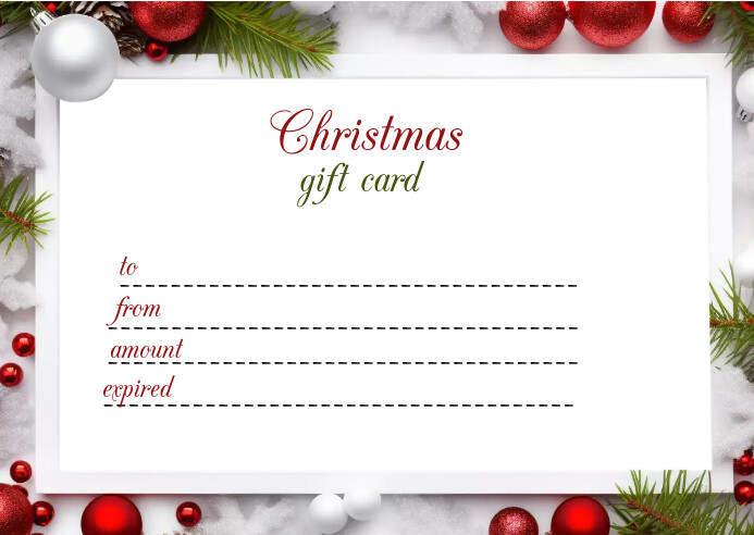 Christmas Gift Card Template PosterMyWall