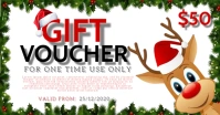 CHRISTMAS GIFT CARD VOUCHER DESIGN TEMPLATE Facebook Shared Image