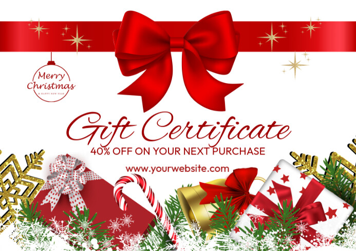 Christmas Gift Certificate Ads Template | PosterMyWall