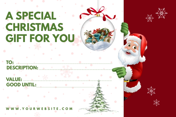 Christmas Gift Certificate Template PosterMyWall Christmas Gift Certificate Template PosterMyWall
