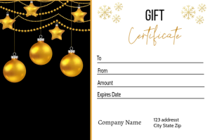 Christmas Gift Certificate Tatak template