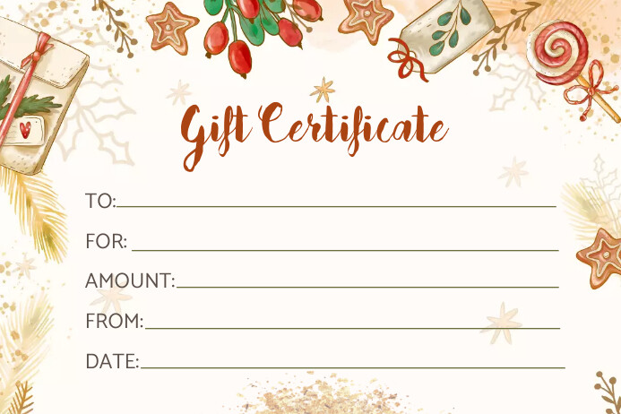 christmas-gift-certificate-template-postermywall for Free Printable Christmas Gift Certificate Christmas Gift Certificate Template | PosterMyWall for Free Printable Christmas Gift Certificate
