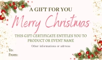 Christmas Gift Certificate Template Tag