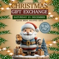 Christmas Gift Exchange Instagram-opslag template