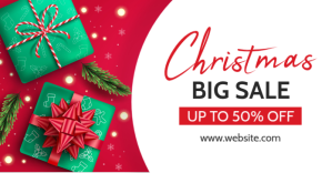 christmas gift facebook advertisement template