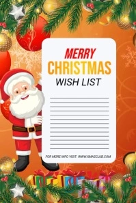 Christmas Gift List Template Gráfico de Pinterest