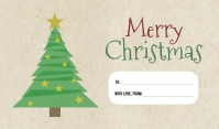 Christmas gift tag card label template Etiqueta