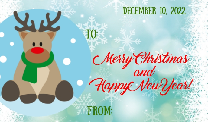 christmas-gift-tag-template-postermywall for Christmas Tags Template Printable Free Christmas gift Tag template | PosterMyWall for Christmas Tags Template Printable Free