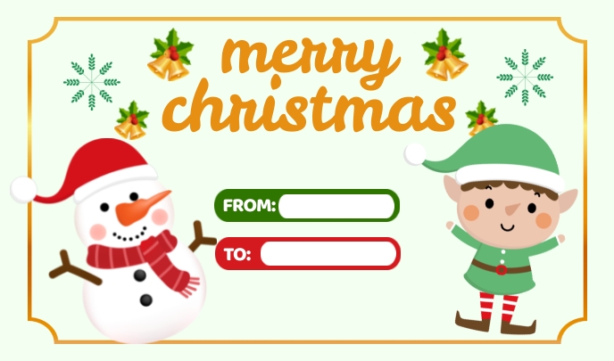 Christmas Gift Tags Template PosterMyWall Christmas Gift Tags Template PosterMyWall