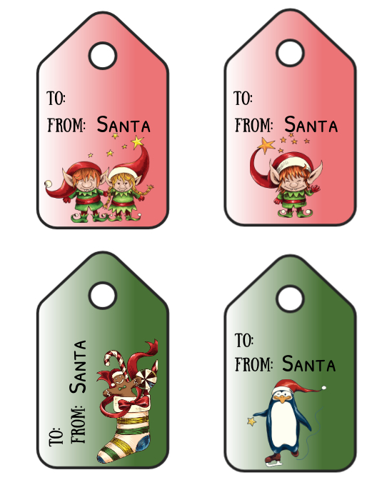 Christmas Gift Tags Ulotka (US Letter) template