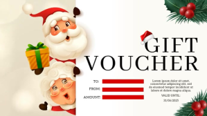 White Christmas Gift Voucher YouTube Thumbnail Template