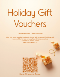 Yellow Holiday Gift Vouchers Flyer Template