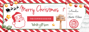 White Christmas Coupon Facebook-coverfoto Template