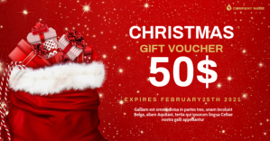 Rosso Christmas Gift Voucher Facebook Shared Image Template