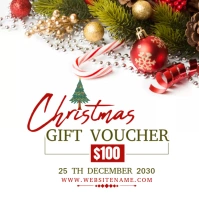 Christmas Gift Voucher Template Instagram Post