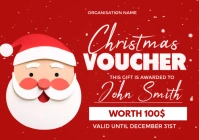 christmas gift voucher templates A3
