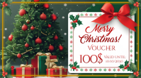 Christmas Giftcard Voucher Template Design Download Digital Display (16:9)