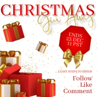 CHRISTMAS GIVE AWAY POST DESIGN TEMPLATE Square (1:1)