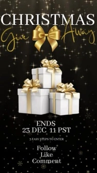 CHRISTMAS GIVE AWAY POST DESIGN TEMPLATE Instagram Story
