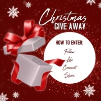 CHRISTMAS GIVE AWAY POST DESIGN TEMPLATE Quadrat (1:1)