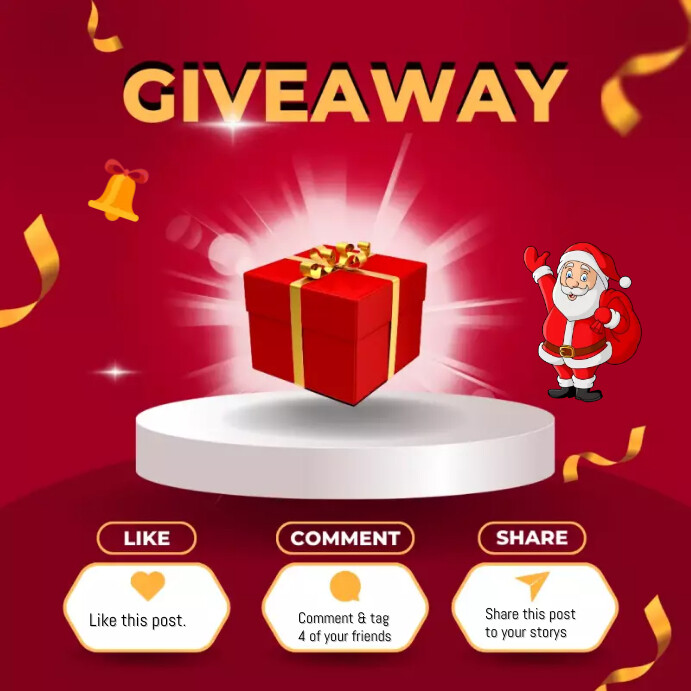 christmas giveaway Template PosterMyWall christmas giveaway Template PosterMyWall