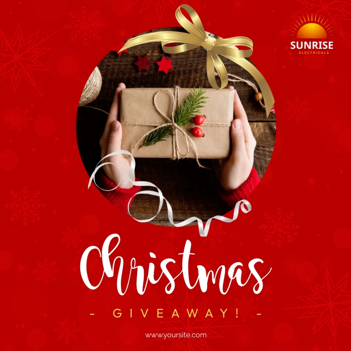 Christmas giveaway Template PosterMyWall