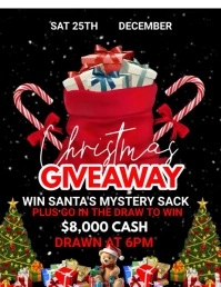 Christmas giveaway Volante (Carta US) template