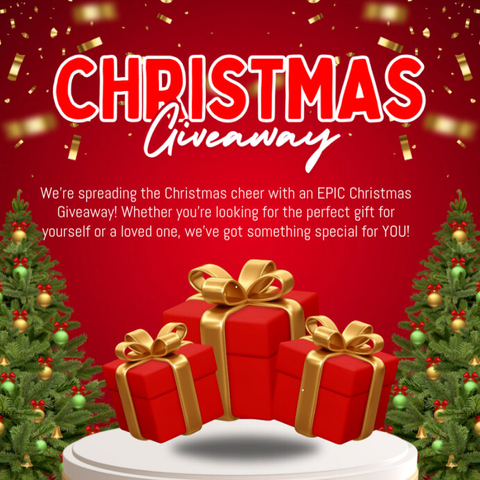 Christmas giveaway Template PosterMyWall