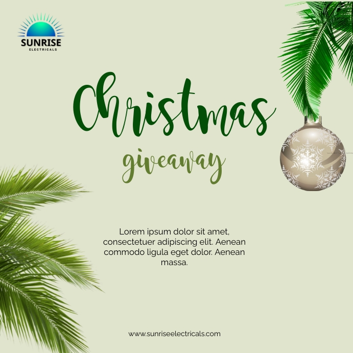 Christmas giveaway Template PosterMyWall