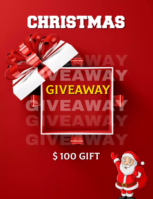 christmas giveaway Template PosterMyWall christmas giveaway Template PosterMyWall