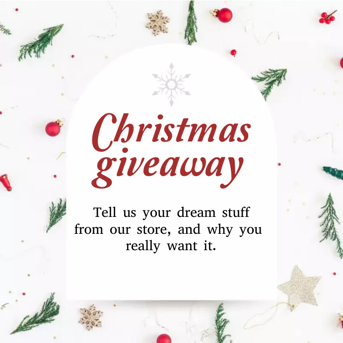 Christmas giveaway Instagram post 2023 Template PosterMyWall