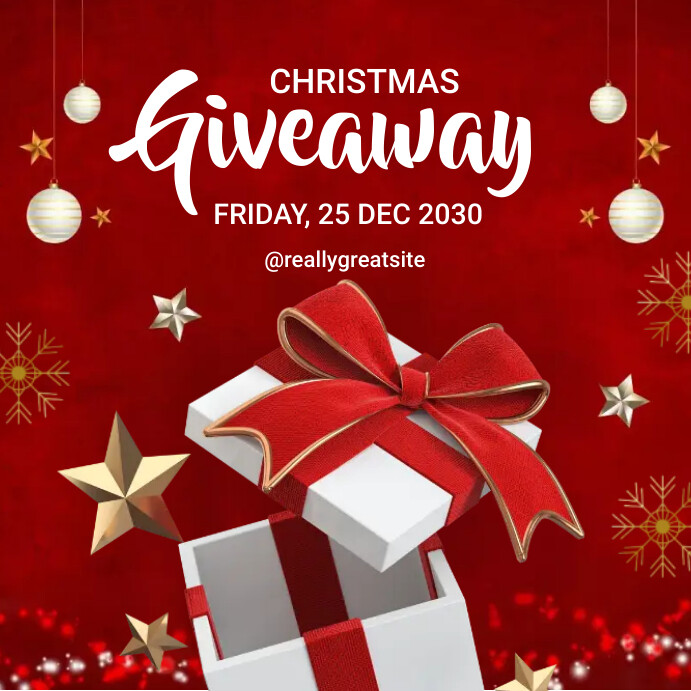 CHRISTMAS GIVEAWAY INSTAGRAM POST Template PosterMyWall