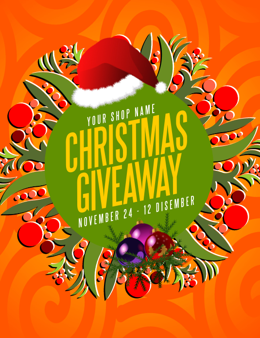 Christmas Giveaway Flyer Template PosterMyWall