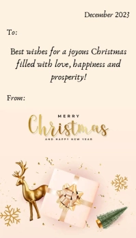 Christmas Giveaway Tag Wizytówka template