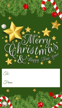 Christmas Giveaway Tag Wizytówka template