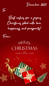 Christmas Giveaway Tag Wizytówka template