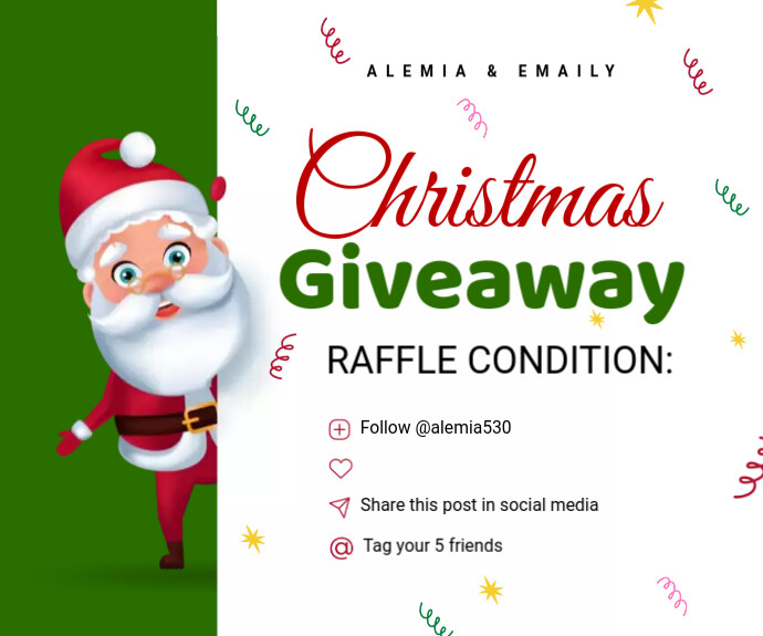 Christmas Giveaway Template PosterMyWall Christmas Giveaway Template PosterMyWall