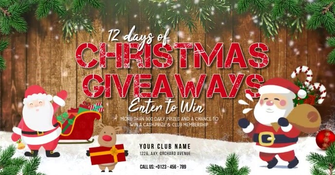 christmas giveaways (3) Okładka wydarzenia na Facebooku template