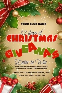 Christmas Giveaways Poster template
