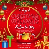 christmas giveaways event ads Wpis na Instagrama template
