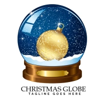 Christmas Globe Logo template